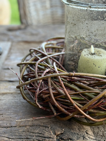 Wreath of twisted willow wood
