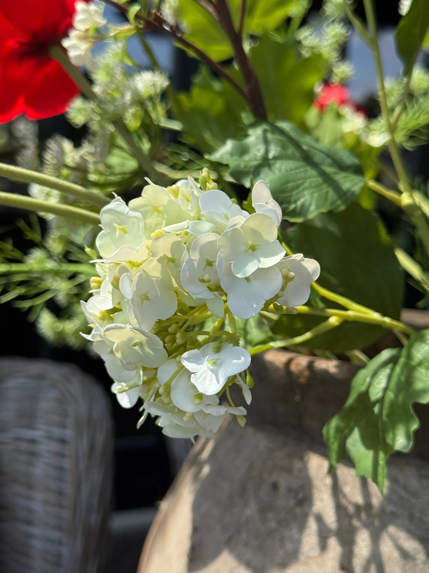 Kunstblume Schneeball – 68 cm