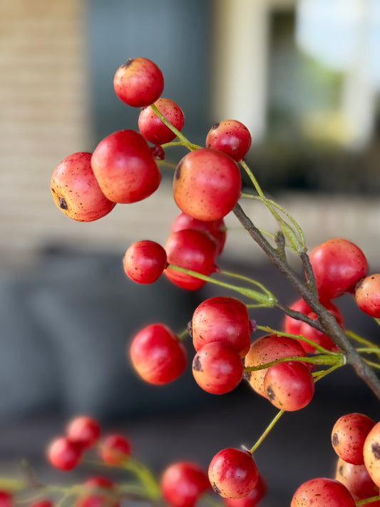 Artificial branch Malus with Red Apples-90 cm.