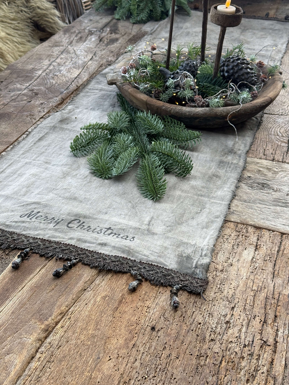 Kerst tafelloper Merry Christmas – exclusief Landelijkhuisje-  Pre order nu!