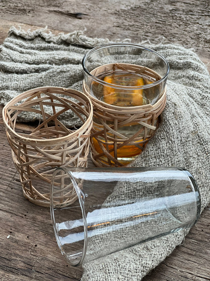 Reetgebundenes Glas „Blume“