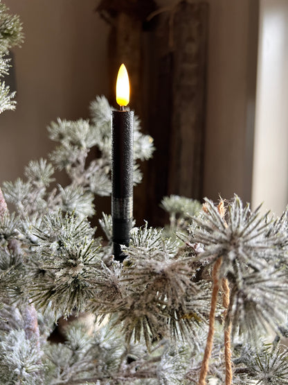 LED Christbaumkerzen, Schwarz, 5 Stück mit Fernbedienung