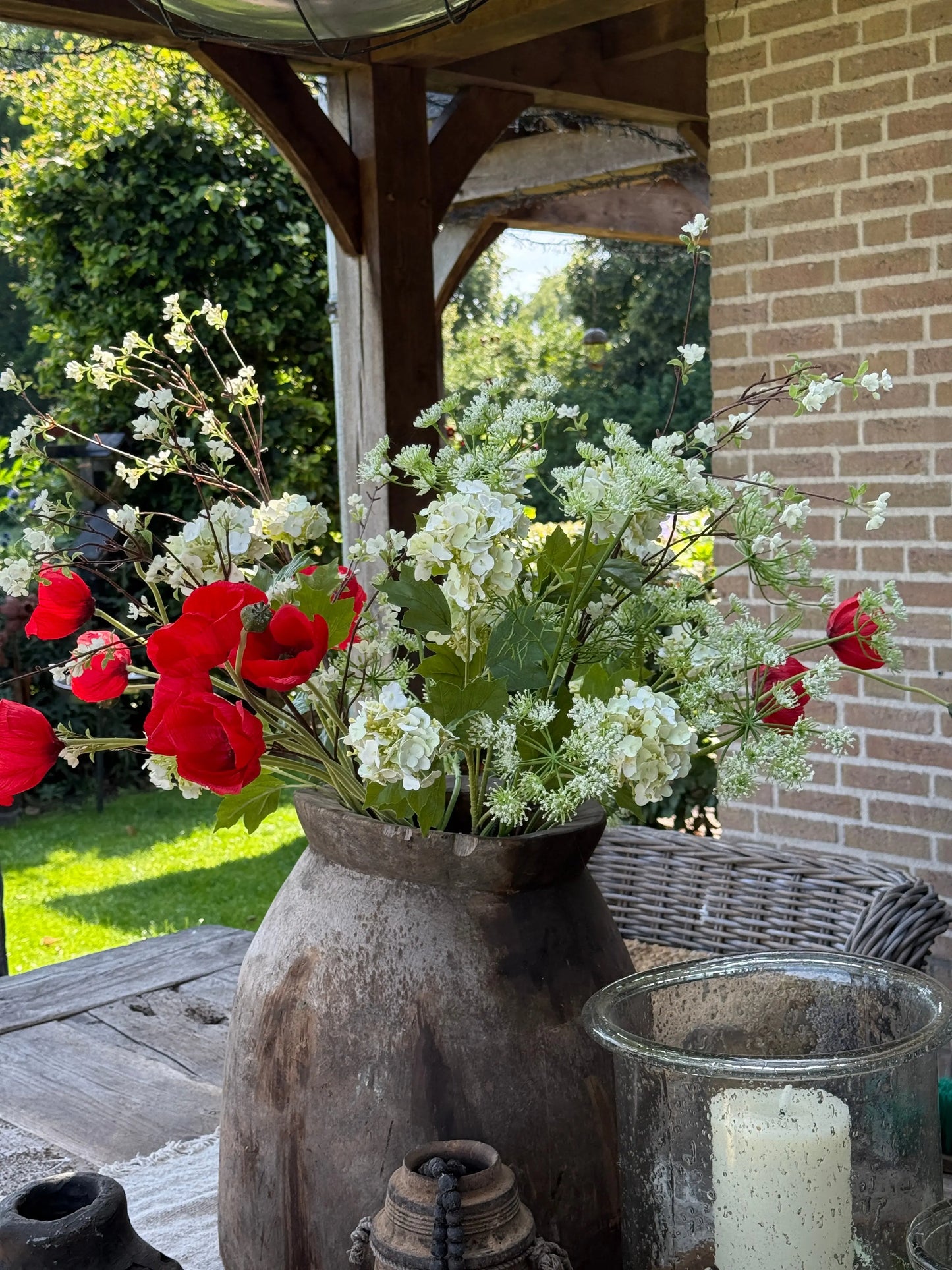 Kunstblume Schneeball – 68 cm