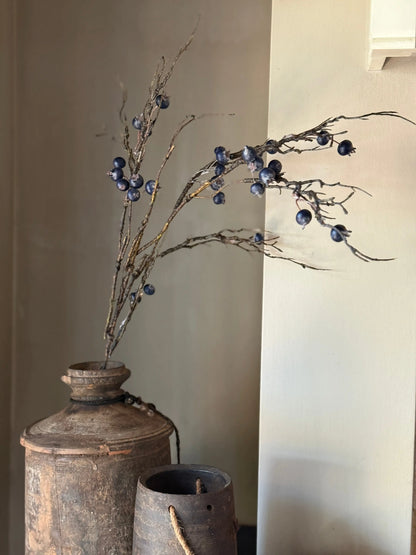 Künstlicher Zweig mit Blaubeeren – 84 cm