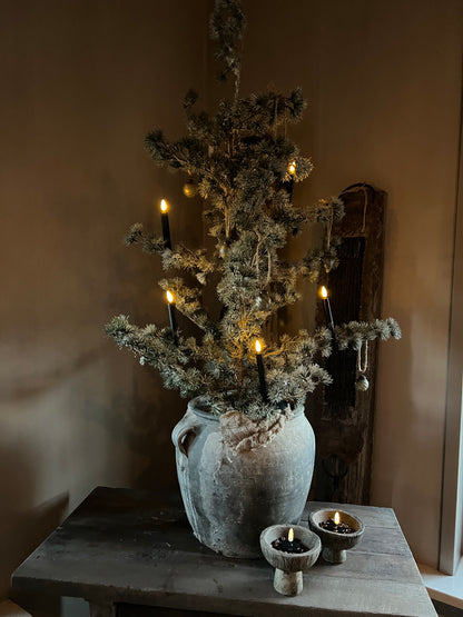 LED Christbaumkerzen, Schwarz, 5 Stück mit Fernbedienung