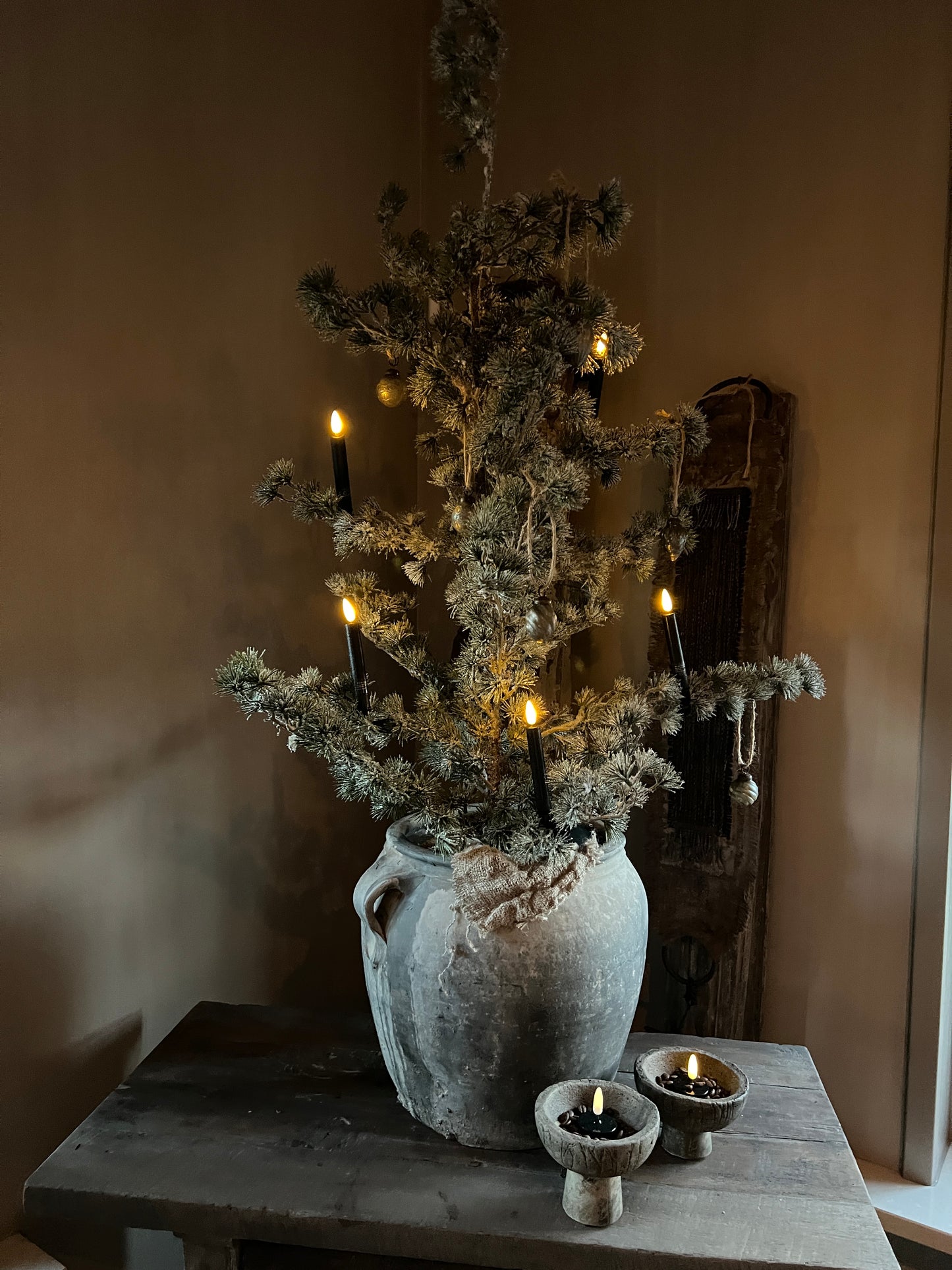 LED kerstboom kaarsjes Zwart, 10 stuks met afstandbediening