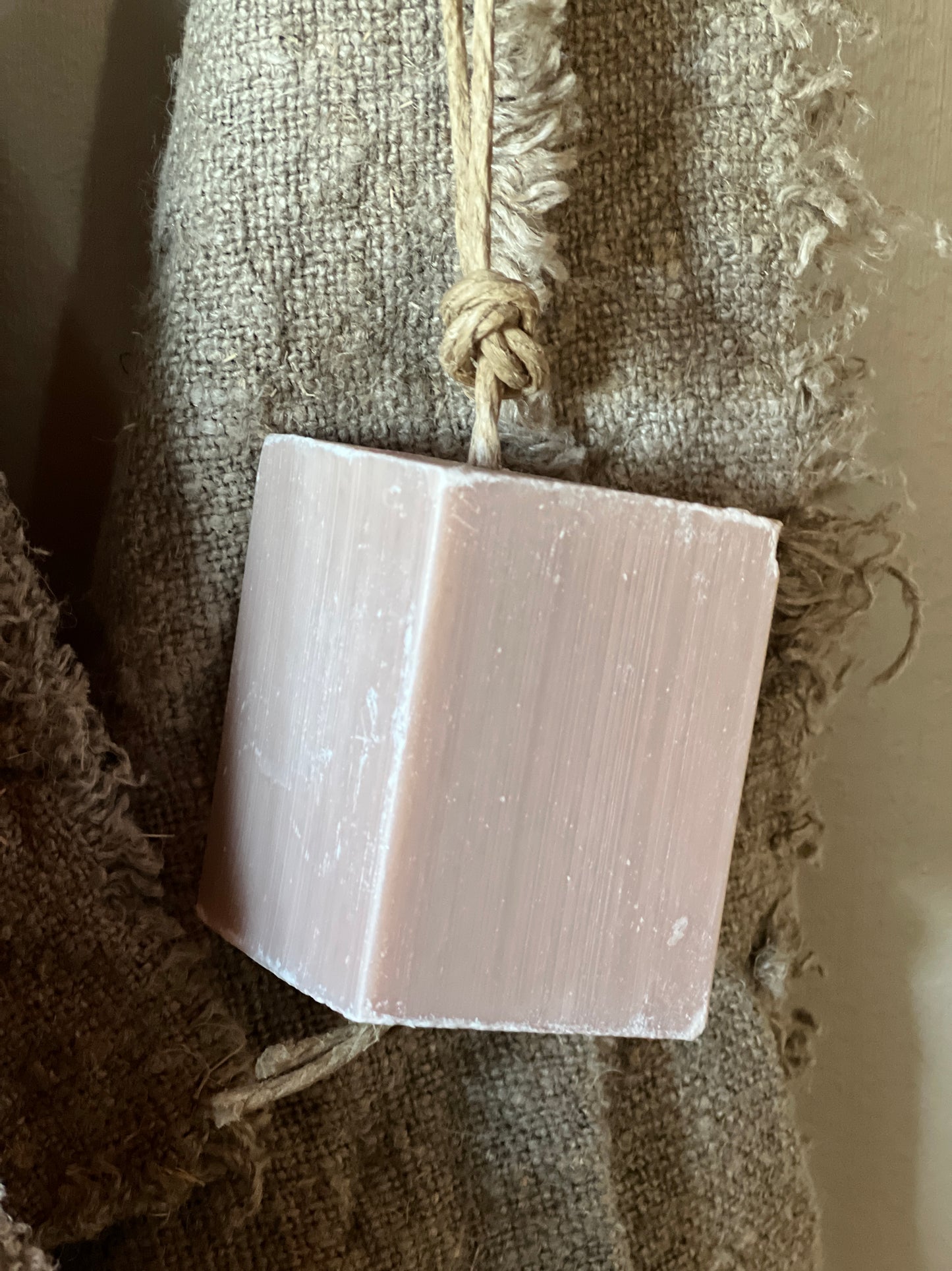 Block soap on a sturdy cord (Liver)