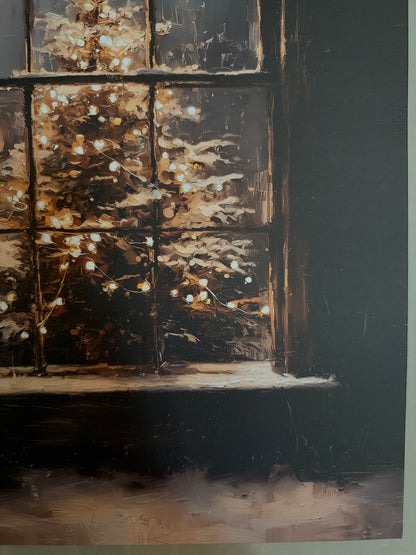 Canvas schilderij Winterse Kerstsfeer (2)