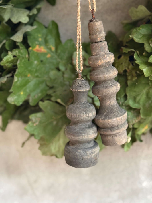 Klos ornamentjes -set van 2 stuks