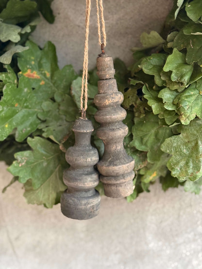 Klos ornamentjes -set van 2 stuks