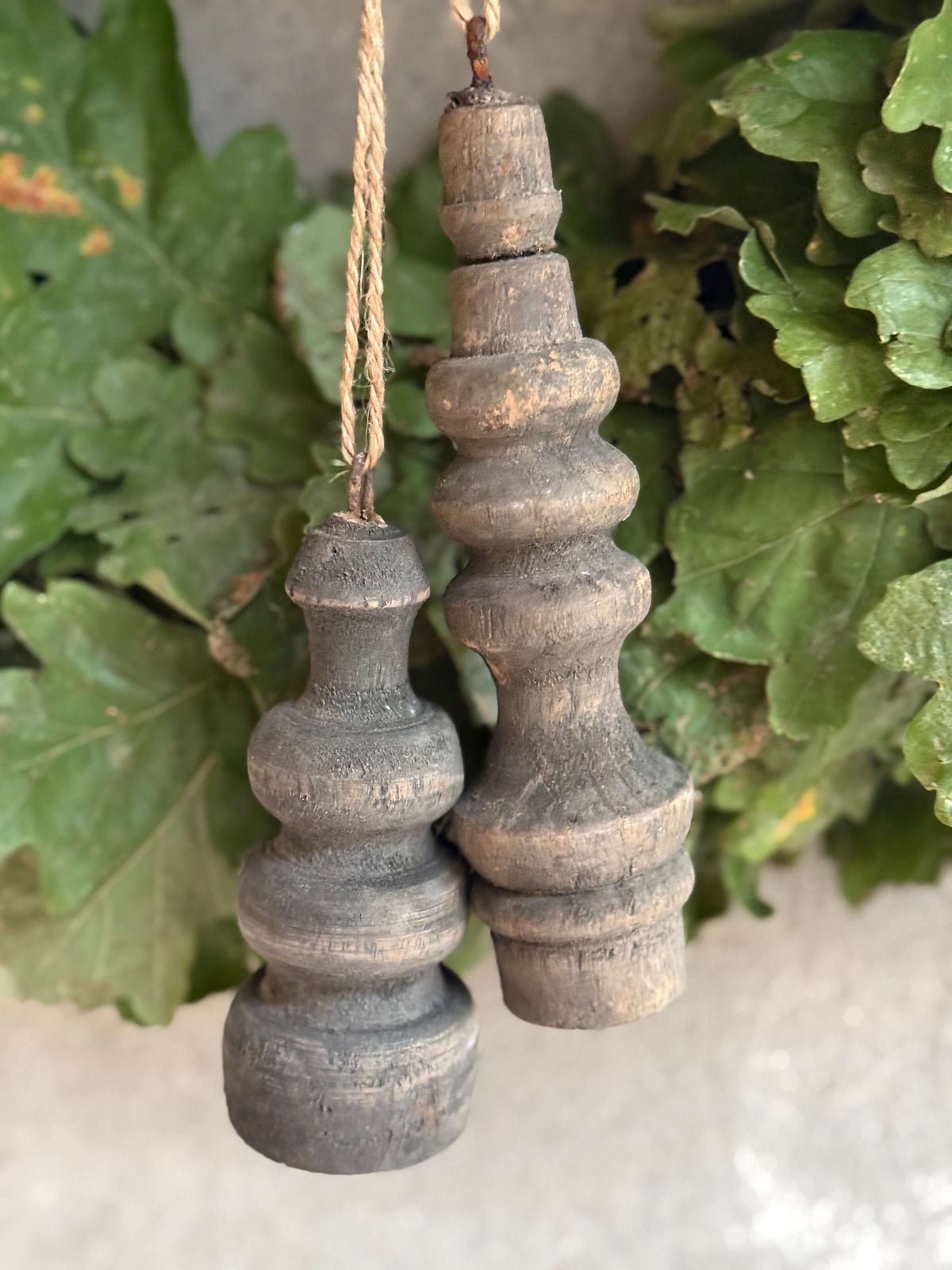 Klos ornamentjes -set van 2 stuks