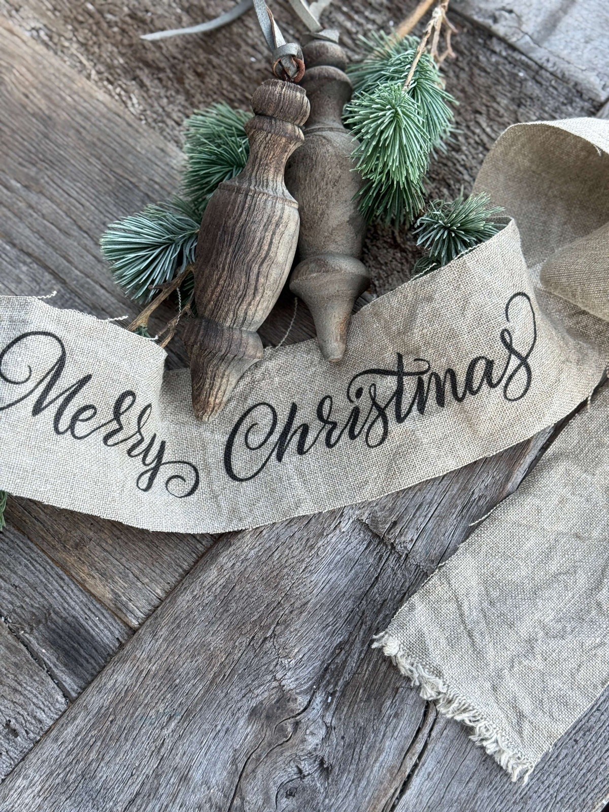 Shabby Ribbon "Merry Christmas"