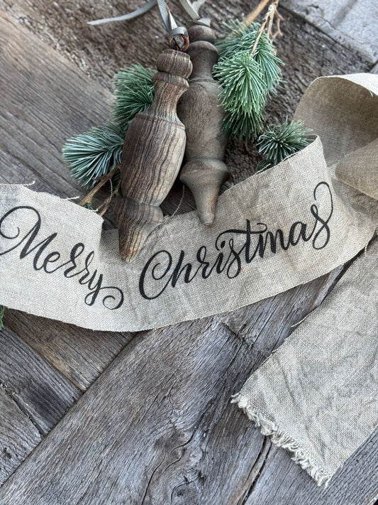 Shabby Ribbon "Merry Christmas"