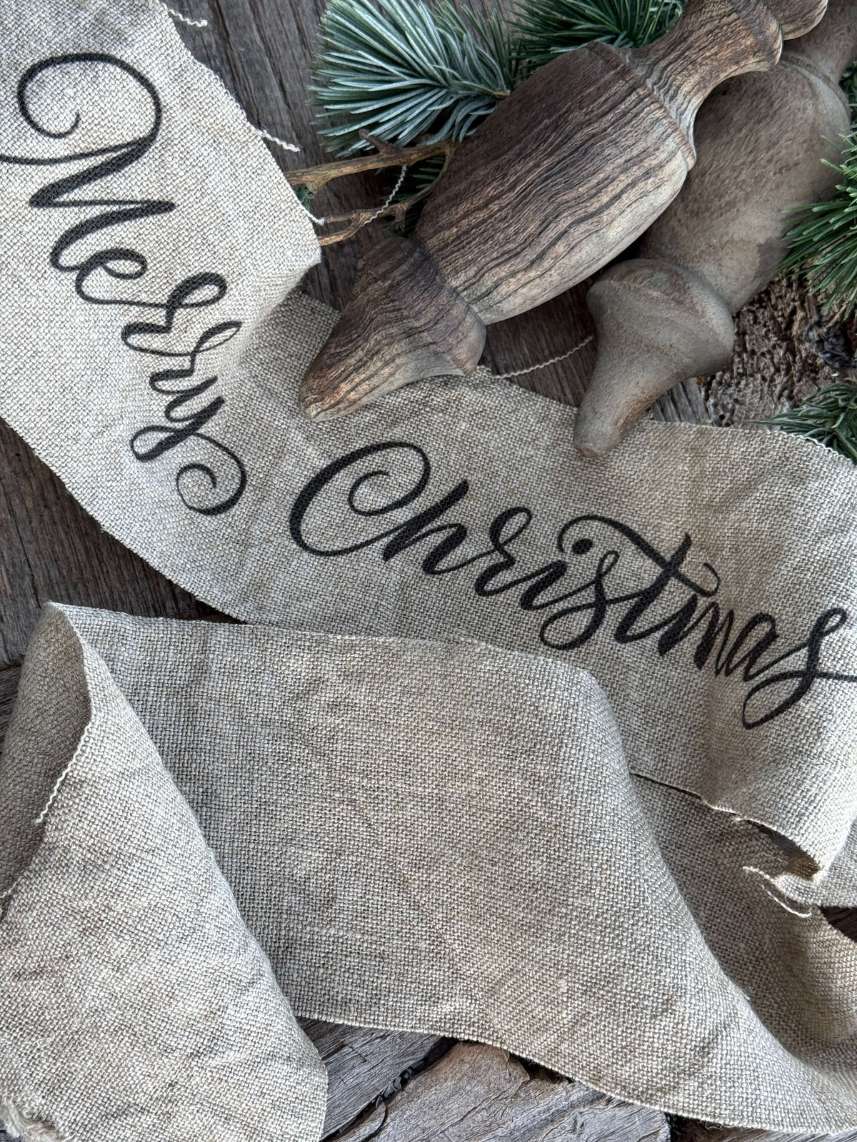 Shabby Ribbon "Merry Christmas"
