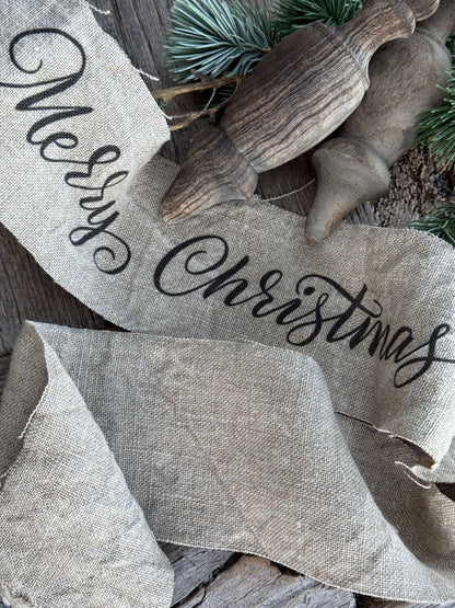 Shabby Ribbon "Merry Christmas"