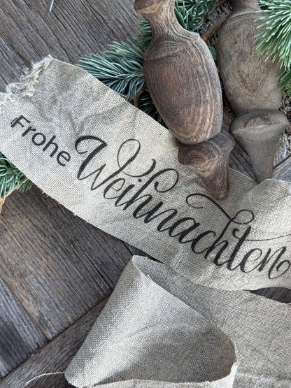 Shabby ribbon "Frohe Weihnachten"