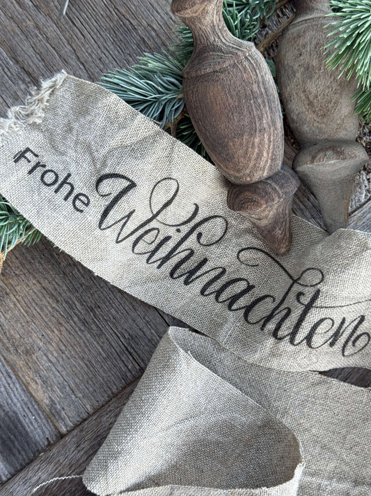 Shabby ribbon "Frohe Weihnachten"