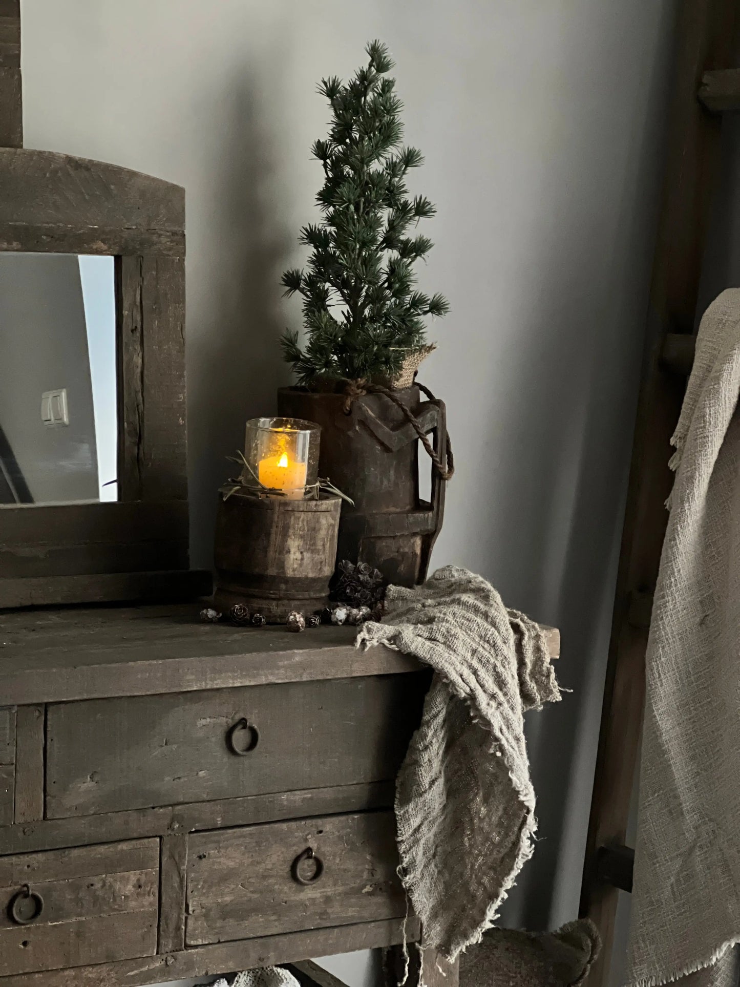 Sidetable Driftwood with 5 drawers - Trapa Living