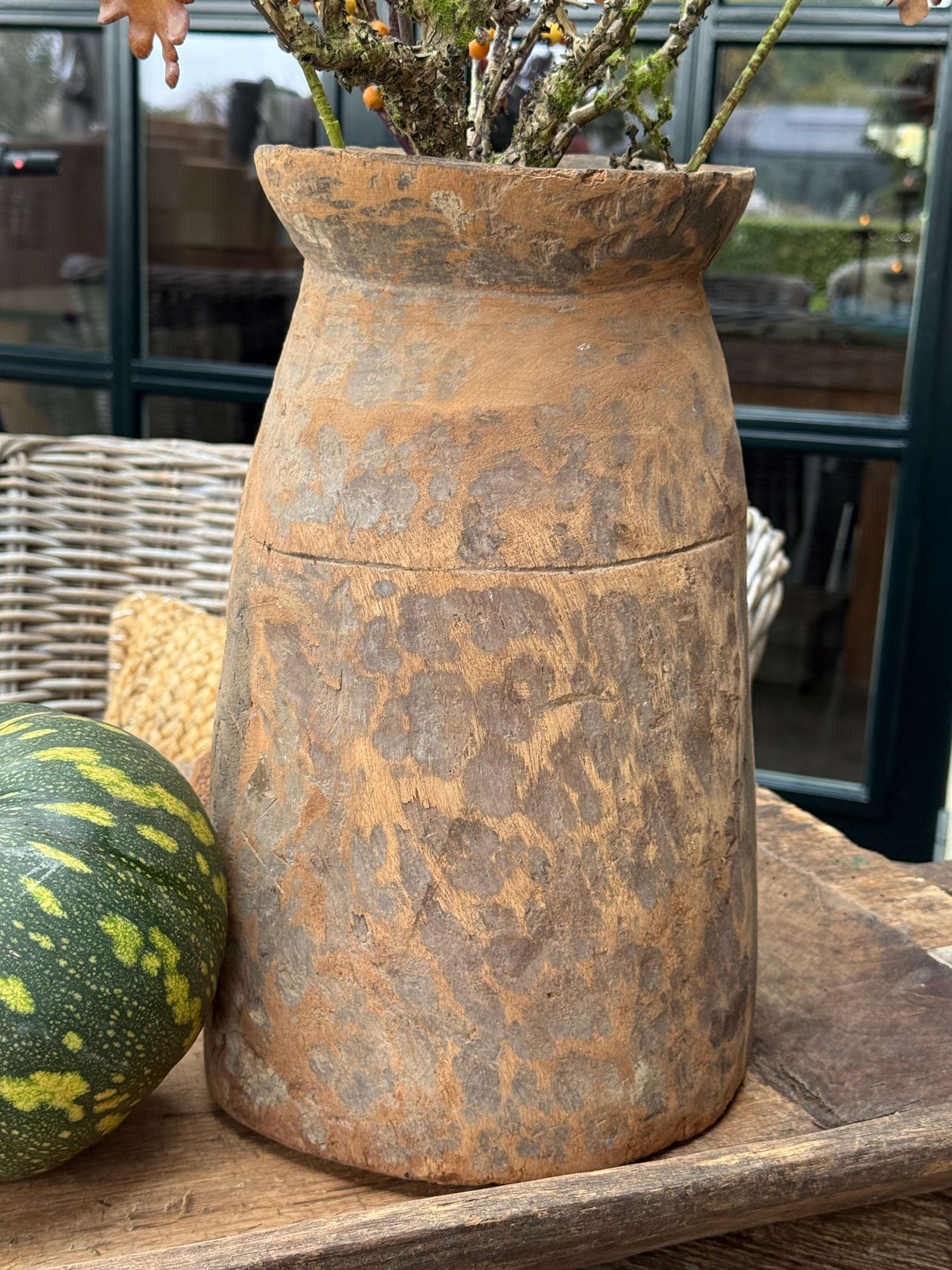 Oude houten Naga pot XXL- (LH2C)