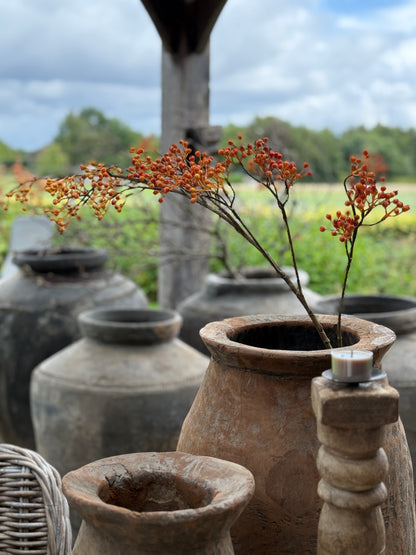 Hagebuttenzweig künstlich orange XXL fein