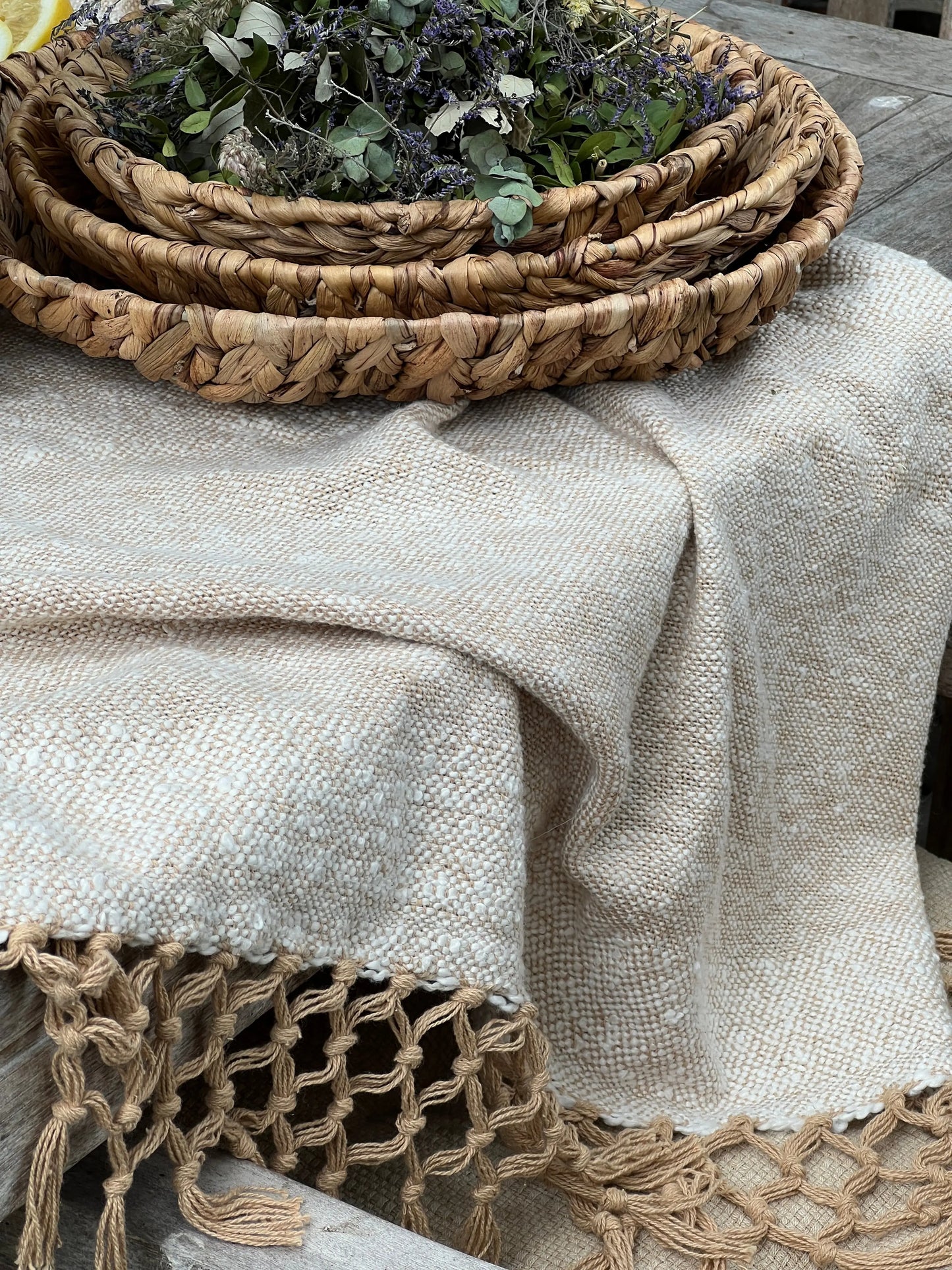 Mattress cushion natural/beige