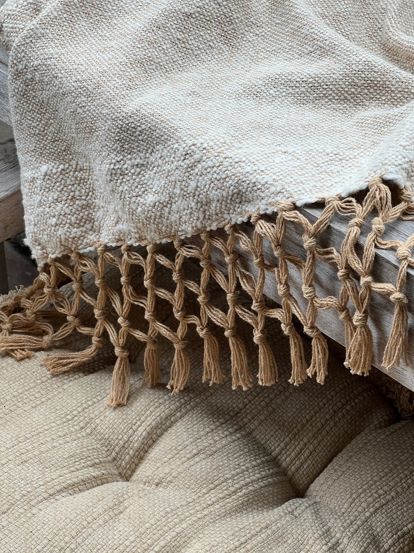 Mattress cushion natural/beige