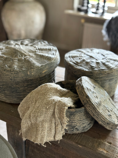 Rattan Clay Baskets - Set of 3 - Be Uniq