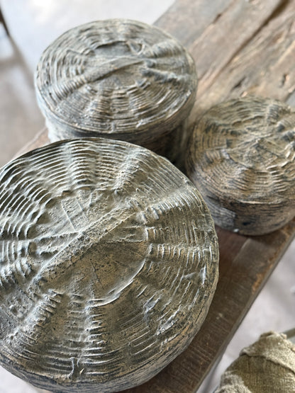 Rattan Clay Baskets - Set of 3 - Be Uniq