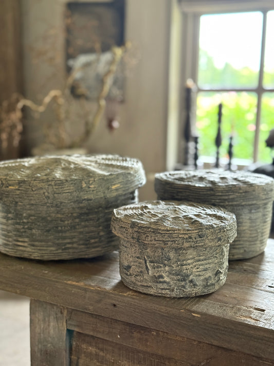 Rattan Clay Baskets - Set of 3 - Be Uniq