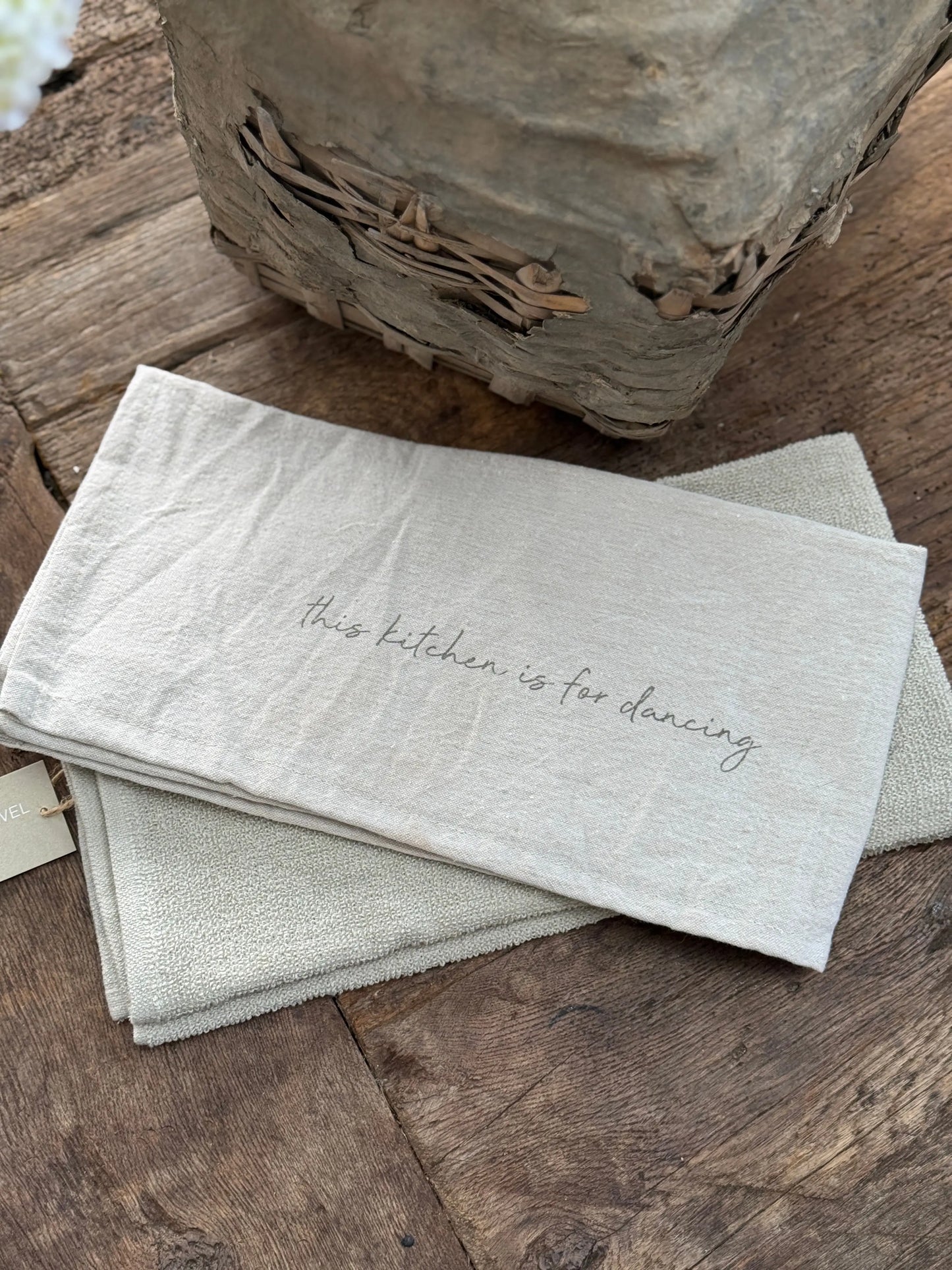 Tea towel and Hand towel, Set of 2 with print