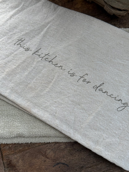 Theedoek en Handdoek,  Set  van 2 stuks met opdruk