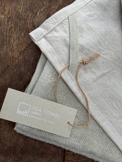 Theedoek en Handdoek,  Set  van 2 stuks met opdruk