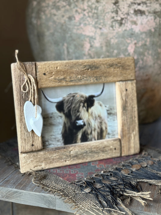 Fotolijst Drijfhout met Hartjes