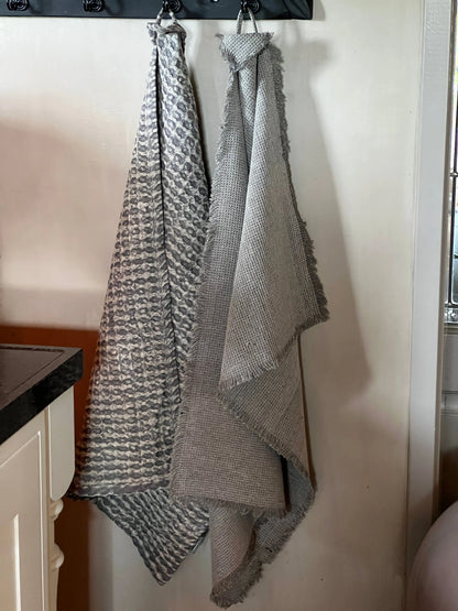 Tea towel mini waffle, Light gray