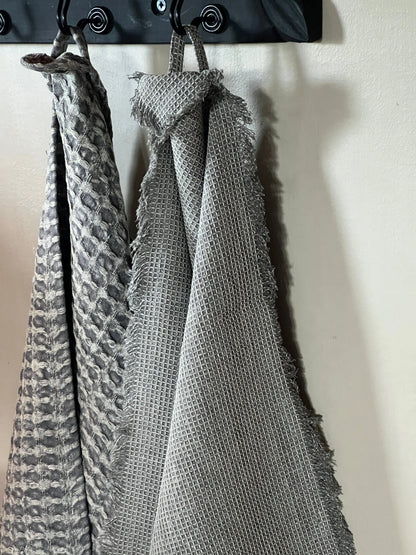 Tea towel mini waffle, Light gray