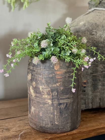 Oude Houten Pot uit India (24 x 18 cm)