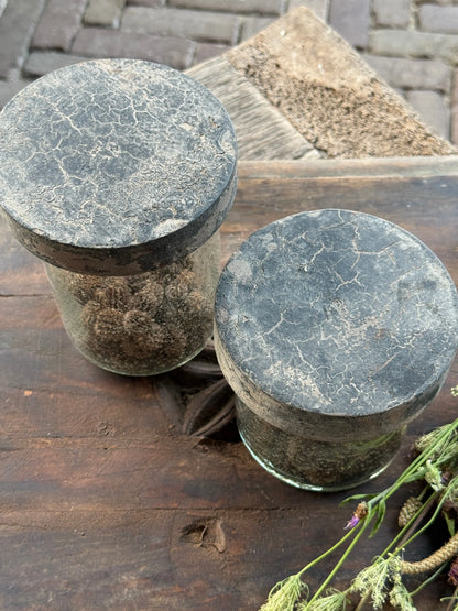 Glass jar/lantern with wooden crackle lid – Be Uniq