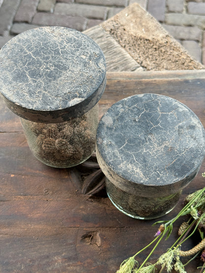 Glazen pot / lantaarn met houten craquelé deksel – Be Uniq