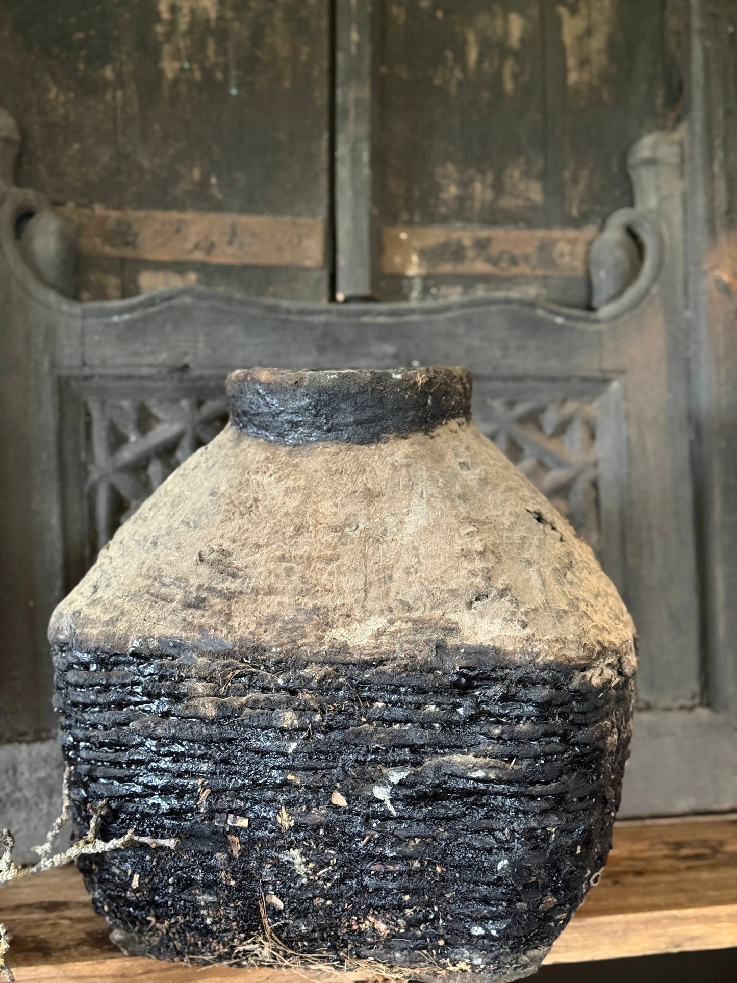Unique Old Clay Basket - Trapa Living (15)