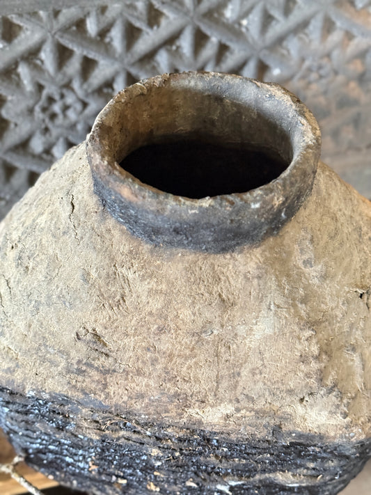 Unique Old Clay Basket - Trapa Living (15)