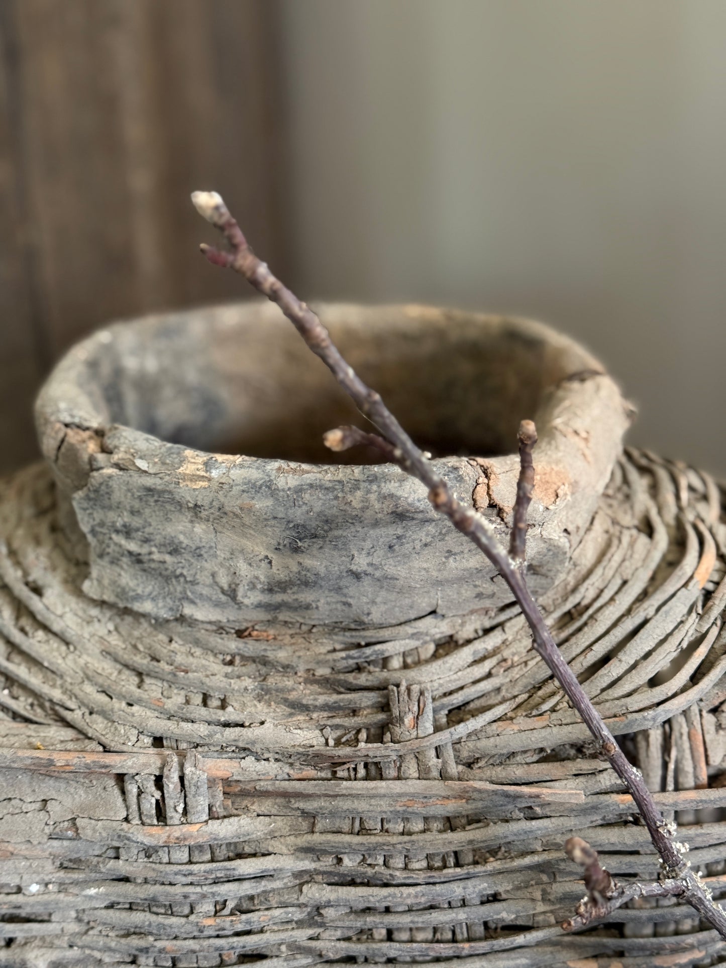 Unique Old Clay Basket (16)