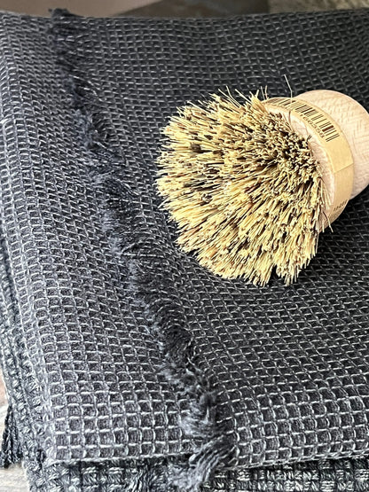 Geschirrtuch Miniwaffel, Schwarz