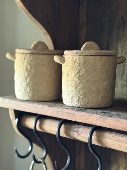 Jar with lid natural