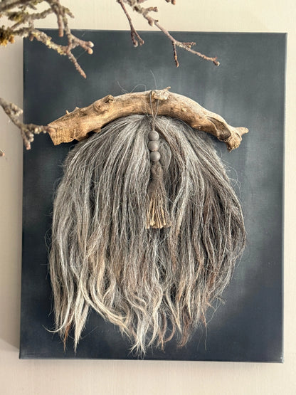 Wall panel with sheepskin
