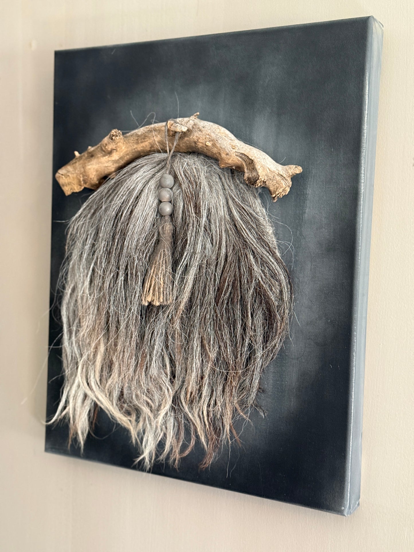 Wall panel with sheepskin