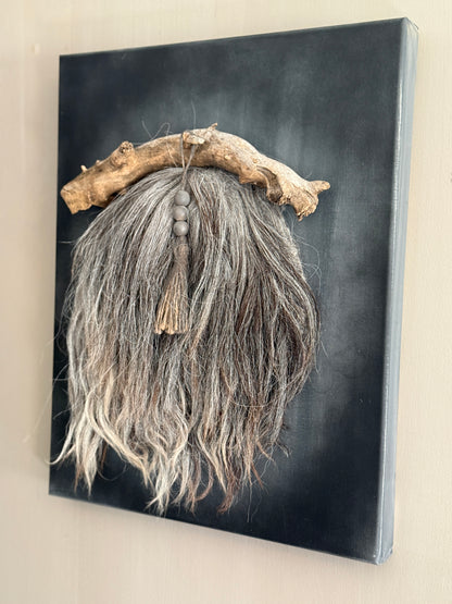 Wall panel with sheepskin