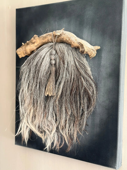 Wall panel with sheepskin