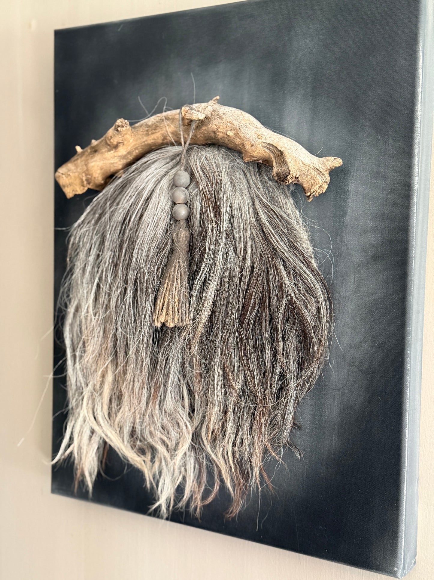 Wall panel with sheepskin
