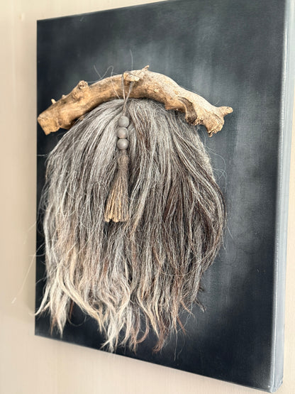 Wall panel with sheepskin