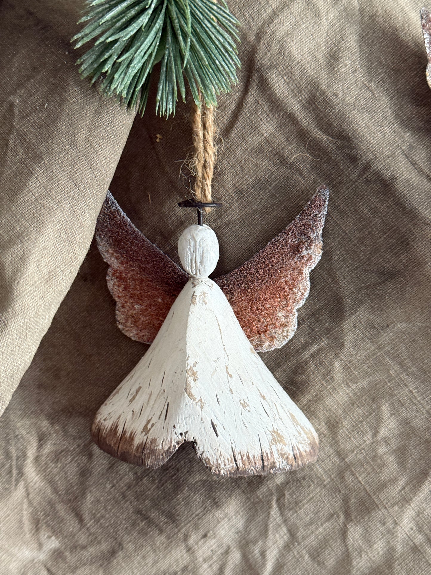 Hanging angel made of driftwood, available in 2 sizes